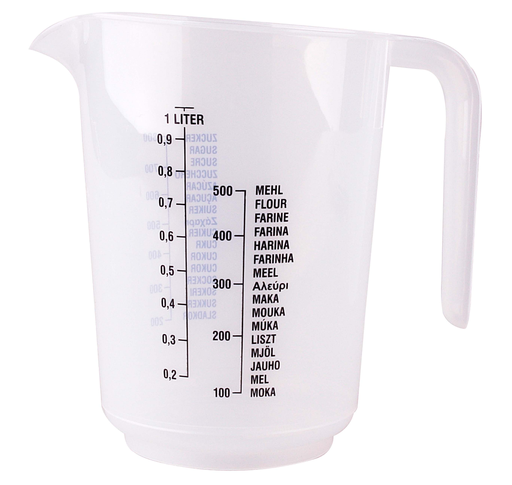 [DTH02978] Maatbeker 1 l Polypropyleen