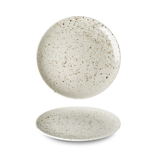 [DTH00440] Bord coupe vlak crème (24 cm, 6 stuks)