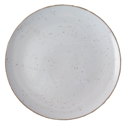 [DTH01464] Rustic coup bord plat 17 cm wit (24 stuks)