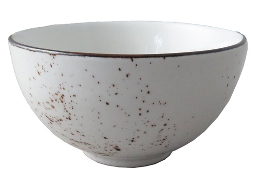 [DTH01509] Rustic kom rond 12,5 cm 40 cl wit