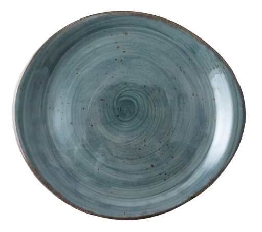 [DTH01515] Rustic pebble bord plat 20 cm blauw (24 stuks)