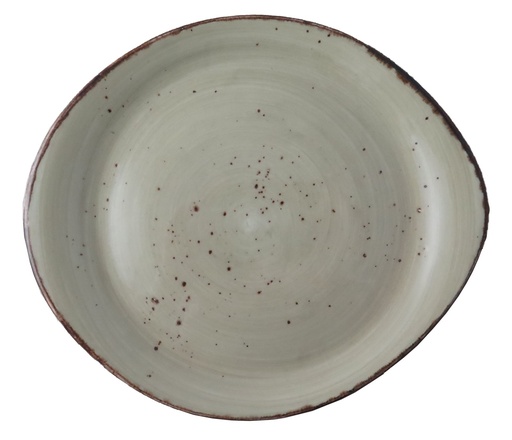[DTH01517] Rustic pebble bord plat 20 cm L groen (24 stuks)