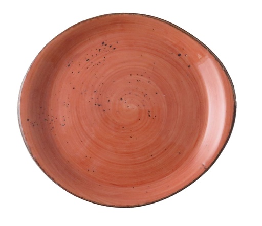 [DTH01518] Rustic pebble bord plat 20 cm terra (24 stuks)