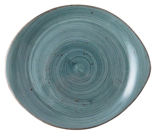 [DTH01520] Rustic pebble bord plat 25,5 cm blauw (24 stuks)