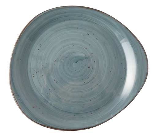 [DTH01525] Rustic pebble bord plat 31 cm blauw (12 stuks)