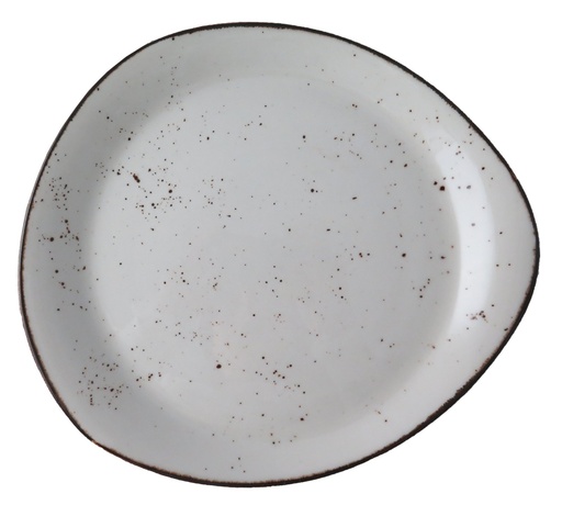 [DTH01529] Rustic pebble bord plat 31 cm wit (12 stuks)