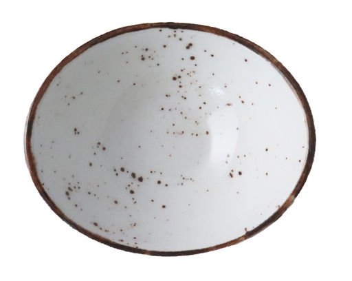 [DTH01554] Rustic salsa schaal ovaal 22 cm wit (1 stuk)