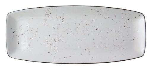 [DTH01569] rustic schaal curve 36,5 x 15,5 cm wit (12 stuks)