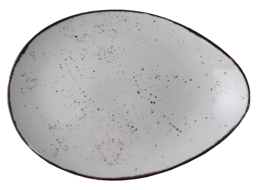 [DTH01574] rustic schaal ovaal 32,5 x 23,5 cm wit (12 stuks)