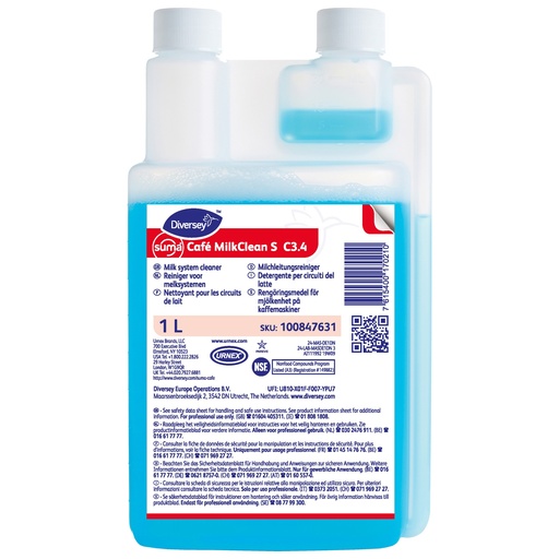 [DTH03546] Suma - Melksysteemreiniger Café MilkClean S C3.4 (6 x 1 l)