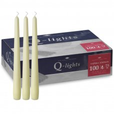 [DTH04888] Q-Lights - Dinerkaars Taper Candles Basic ivoor (100 stuks)
