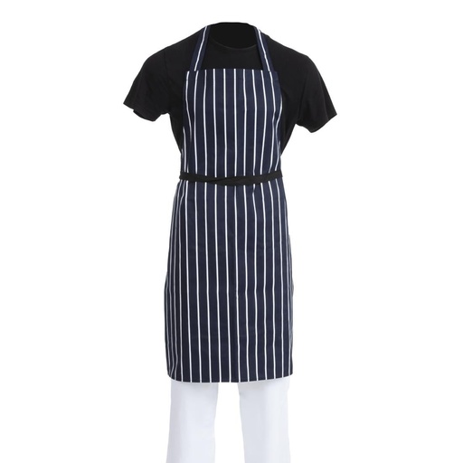 [DTH05195] Whites - Slagersschort Blauw/Wit (100% Ktn)