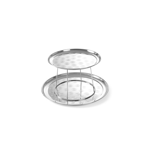 [DTH05840] Zeevruchtenplateaustandaard rvs met dienblad 300 en 400 mm