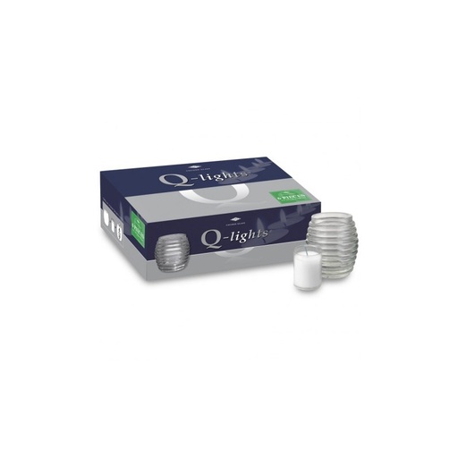 [DTH07765] Q-Lights - Sfeerlichthouder Cocoon Glass transparant