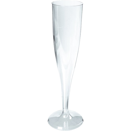 [DTH07786] Glas, champagneglas op voet, PS, 100ml, transparant, 10 stuks
