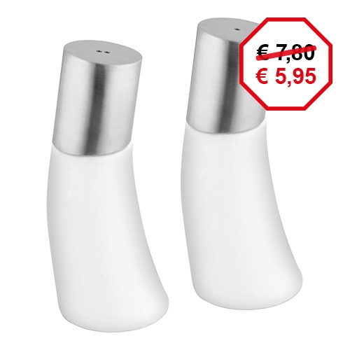 [DTH07997] peper/zoutstrooier porcelein