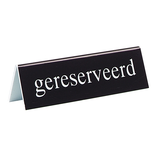 [DTH08299] bordje gereserveerd, A 13x4cm