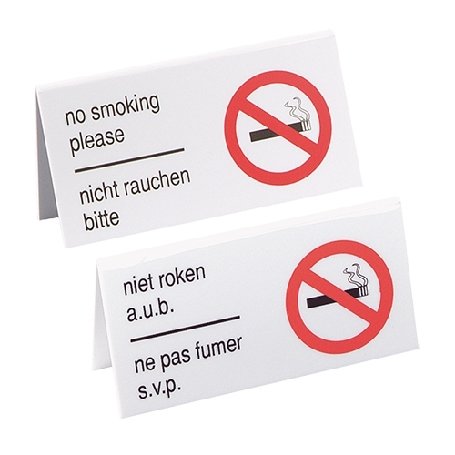[DTH08303] bordje NIET ROKEN 4-talen