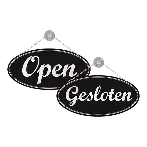 [DTH08304] deurbord open/gesloten+ketting