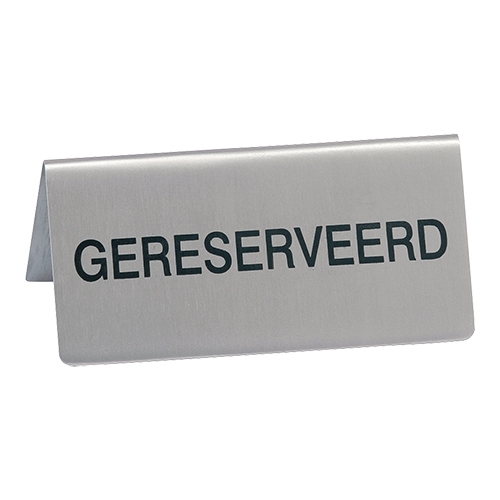 Bordje gereserveerd 2 zijdig