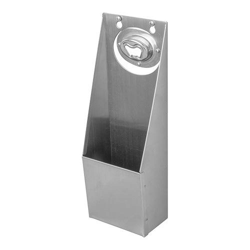 [DTH08706] flesopener m/opvangbak rvs