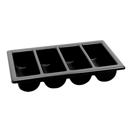 [DTH10022] bestekbak ZWART 1/1GN 4-vaks