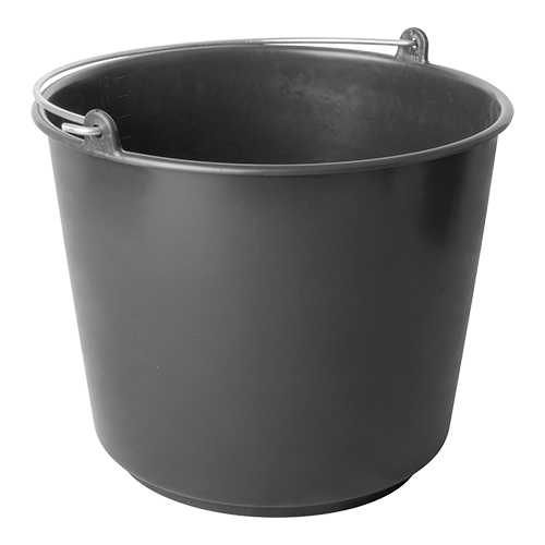 [DTH10034] emmer kunststof zwart 12ltr.