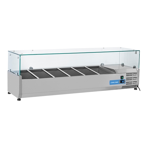 [DTH11739] vitrine 6x 1/3GN glasopzet
