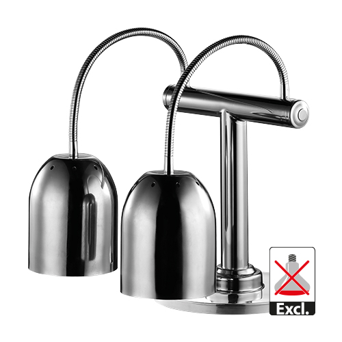 [DTH12918] Warmh.lamp tafel-dubbel-rvs