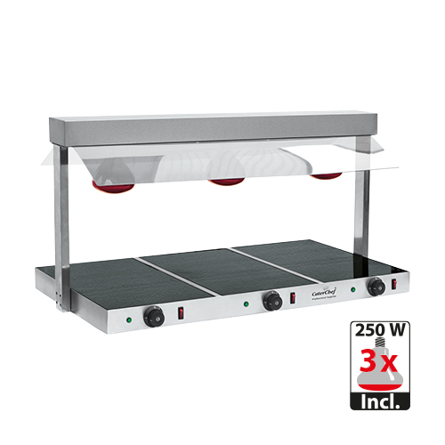[DTH12932] warmhoudplaat m/brug 3x1/1GN