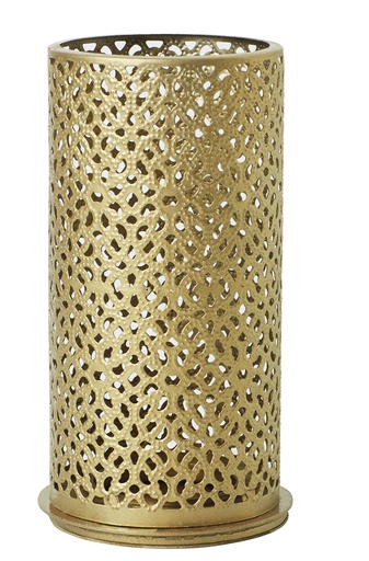 Duni - Kaarshouder Bliss metaal goud (Ø 7,5 x 14 cm, 4 stuks)