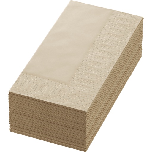 Serv. 2-ply 40x40 cm 1/8 fold Natural Brown 1500 stuks