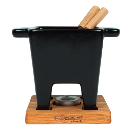 TASTE FONDUESET TAPAS ZWART 20CL 13X13XH