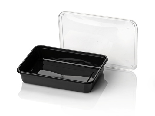 [DTH13358] Bak, PP, 500ml, 183x135x35mm, zwart, 500 stuks