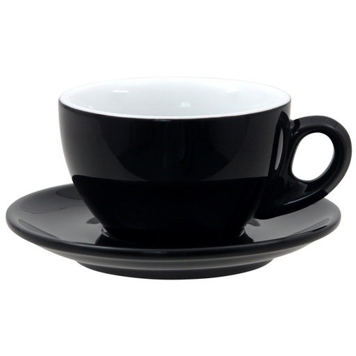 [DTH24448] Latte kop en schotel Rosa zwart 300cc