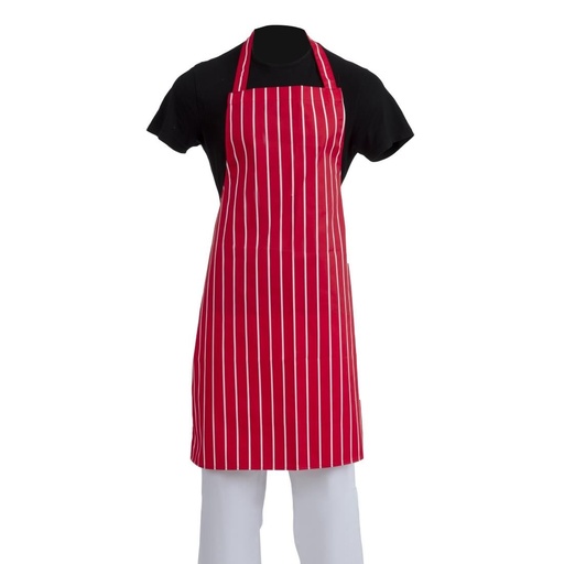[DTH25503] Whites - Halterschort rood-wit gestreept