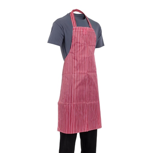 [DTH25525] Whites - Waterdicht schort rood-wit gestreept