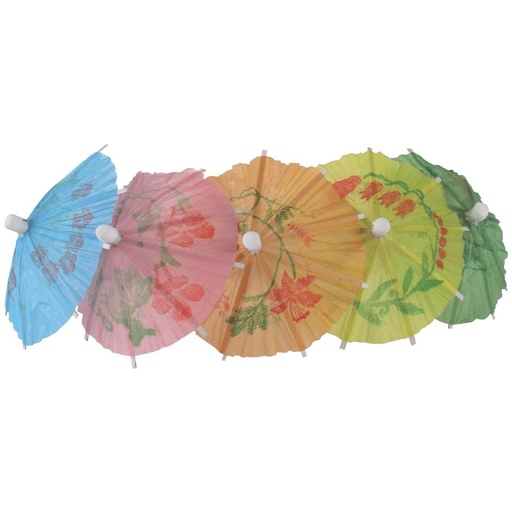 [DTH27209] Papieren parasol cocktailprikkers assorti