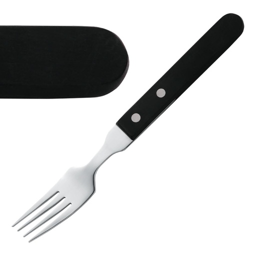 [DTH31363] Amefa steakvork met zwart heft