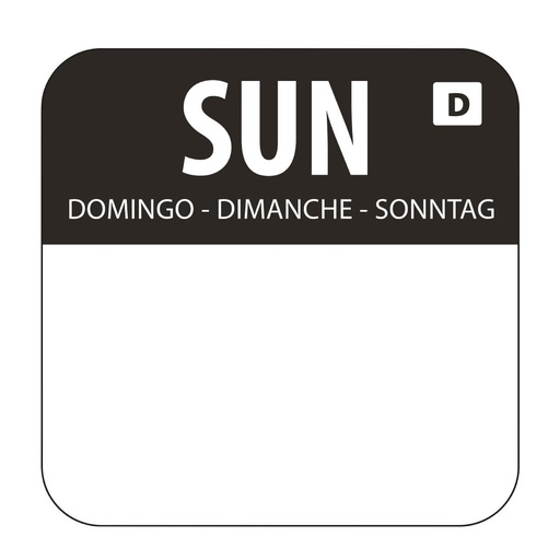 [DTH32880] Vogue oplosbare blanco kleurcode voedseletiketten zondag