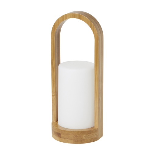 [DTH33132] Duni - LED-houder Easy bamboe wit (24 x Ø 10 cm, 4 stuks)