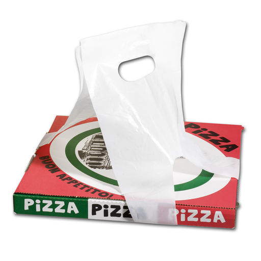 [DTH33258] Tas, HDPE, 1100x200mm, pizza-/gebaksdoosdrager, wit, 1000 stuks