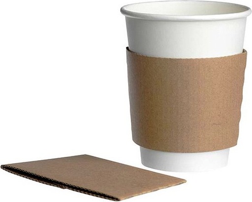 [DTH33828] Kraft sleeve voor 12oz/3dl beker, 1000 stuks
